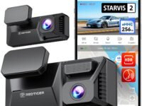 REDTIGER F77 V2 Dual 4K Dash Cam with Built-in 256GB eMMC, Dual STARVIS 2 IMX678 Front & Rear Cameras with Dual HDR, 4" Touchscreen, Voice Control, 5.8GHz Wi-Fi GPS, 24H Parking Monitor, Night View