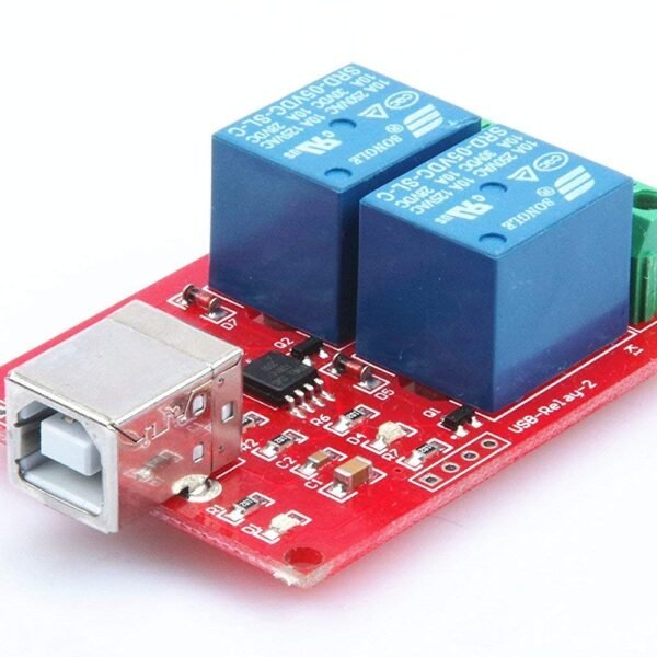 REES52 2 Channel 5V HID Driverless USB Relay USB Control Switch Computer Control Switch PC Intelligent Control Relay Module