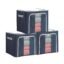 Raggle 2 PCS polycotton Clothes Storage Organizer Bins, Foldable Storage Bins-Cloth Steel Frame Storage Box with Foldable Clear Window & Reinforced Handles (Blue, 100L-2)