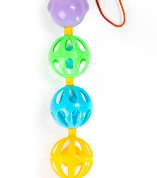 Ratna's Cradle Rattle with Rattling Sound Upon Shaking | Safe & Non Toxic Hanging Rattle Toy Multicolor for Infants & New Born Babies