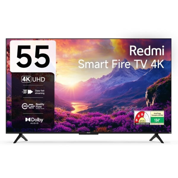 Redmi Xiaomi 138 cm (55 inch) F Series UHD 4K Smart LED Fire TV L55MA-FVIN (Black)