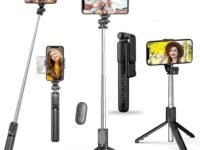 S1 Selfie Stick Tripod Light Weight, 28 inch / 70CM Reinforced Tripod for Mobile Phone, Multi-Functional Bluetooth 3in1 Long Selfie Stick for Travel,Vlogging,Compatible with iPhone and All Smartphones