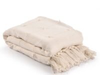 SASHAA WORLD Cotton Throw Bedcover Super Soft & Breathable | Throw for Living Room, Sofa, Bed, Chair, Picnic & Used for Gift | Natural Throw Blanket Pack of 1, 200L x180W cms