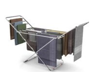 SUNDRY Steel-Pro Folding Cloth Drying Stand, Drying Rack,Stand for Clothes Heavy Base Stainless Steel, Lightweight Foldable Laundry Rack (3 Year Manufacturer Warranty)