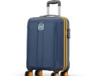 Safari Cabin Thorium Neo 8 Wheels 55 Cm Small Trolley Bag Hard Case Polycarbonate 360 Degree Wheeling System Luggage, Trolley Bags for Travel, Suitcase for Travel, Graphite Blue