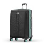 Safari Large Thorium Neo 8 Wheels 77 Cm Check-in Trolley Bag Hard Case Polycarbonate 360 Degree Wheeling System Luggage, Trolley Bags for Travel, Suitcase for Travel, Black