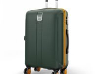 Safari Large Thorium Neo 8 Wheels Spinner 77cm Size Check-in Trolley Bag, Hard Case Polycarbonate, 360º Wheeling Luggage for Men & Women, Suitcase for Travel, Trolley Bags for Travel, Dusk Green