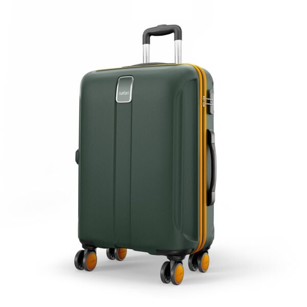 Safari Large Thorium Neo 8 Wheels Spinner 77cm Size Check-in Trolley Bag, Hard Case Polycarbonate, 360º Wheeling Luggage for Men & Women, Suitcase for Travel, Trolley Bags for Travel, Dusk Green