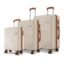 Safari Pentagon Pro 8 Wheels Set of 3, (Cabin + Medium + Large) Trolley Bag, Hard Case Polypropylene, 360º Wheeling Luggage, Suitcase for Travel, Trolley Bags for Travel, Luxury Beige