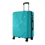 Safari Pentagon Pro 8 Wheels Spinner Checkin Trolley Bag, Hard Case Polypropylene 360º Wheeling Luggage for Men & Women, Suitcase Bag for Travel, Cyan, 65 cm, Medium Size