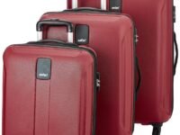 Safari Polycarbonate 31.49 inches Hard Suitcase (THORSHARPANTI3P4WNRE_Red)