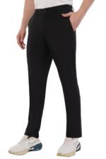 SaintX Men's Premium 4-Way Stretchable Formal Summer Pants | Stylish Slim Fit Multi-Purpose Athleisure Trousers | Business Casual Office/Anytime Wear | Ultra Soft Feather Touch Sunscreen Fabric