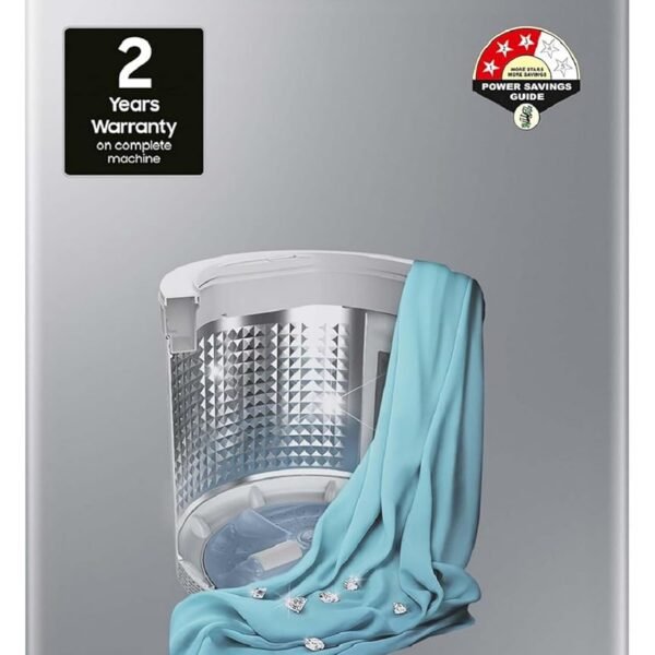 Samsung 7 kg, Fully-Automatic Top Load Washing Machine with Diamond Drum (WA70A4002GS/TL, Imperial Silver)