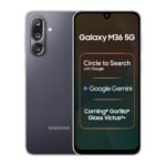 Samsung Galaxy M36 5G Mobile (Velvet Black, 6GB RAM, 128GB Storage) | Google Gemini| Gorilla Glass Victus+ | 7.7mm | AI Enhanced 50MP OIS Triple Camera| Nightography| Lag-free Gaming | Without Charger