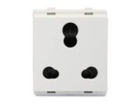 Schneider Electric P2106 Livia-10A/16A 3 Pin Socket with Shutter - White (Pack of 10)