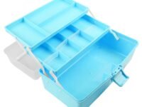 ShopWithGreen Multi-Purpose 3-Layer Portable Tool Box, 13.2 Inch Plastic, Blue