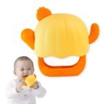 Silicone Wearable Teether for 6 to 12 Months Baby (Cactus Suitable for Infants,Never Drop, BPA Free for Sucking Needs,Pain Relief Toys & Pacifier (Orange-Pack of 1)