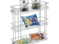 SmartSlide 3-Tier Stainless Steel Bottle Pull out Basket for Modular Kitchen/Kitchen Cabinet Drawer/Multipurpose Container Shelf Organizer/Kitchen Trolley (8 X 20 X 21 INCH)