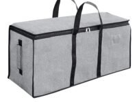 Storite Multi-Purpose Heavy Duty Moisture Proof 81 Litres Canvas Super-Size Jumbo Storage Bag/Toys/Blankets/Stationery/Clothes/Moving bags With Strong Reinforced Handles Rectangular(87x26x36cm), Grey