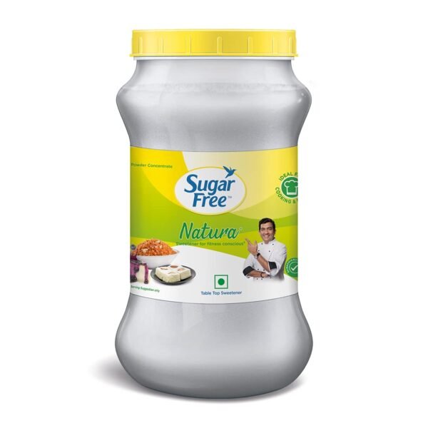 Sugar Free Natura, 1Kg, Jar | Equivalent to Sweetness from 10Kg Sugar | 100% Safe| Scientifically Proven & Tested|Sweet like Sugar but with zero calories|