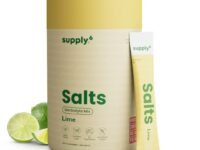 Supply6 Salts | Electrolyte Mix | Zero Added Sugar | Sodium, Potassium, Magnesium, Zinc & Fiber | Keto Friendly, Vegan Friendly, No Preservatives (18 Servings, Lemon Lime)