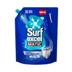 Surf Excel Matic Top Load Liquid Detergent 3L Refill Pouch, Specially designed to remove Tough Dried Stains, 1st time in Washing Machine