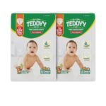 TEDDYY Easy Baby L Size Diaper Pant Style | 124 Count (Large) | 9–14 kg (Pack of 2) | Long Protection Hours| Anti-Bacterial | Airy Breathable Fit | Rapid Soaker Channels with Wetness Indicator