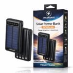 THANDAR Solar Power Bank 10000mAh Fast Charging Waterproof Dual USB with LED Light