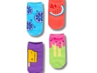 THELA GAADI Pure Cotton Printed Funky Socks for Men & Women (Pack of 4) | Unisex, Low Cut Ankle Length | Summer Prints Socks | Odour Free, Breathable, Adaptive Fit