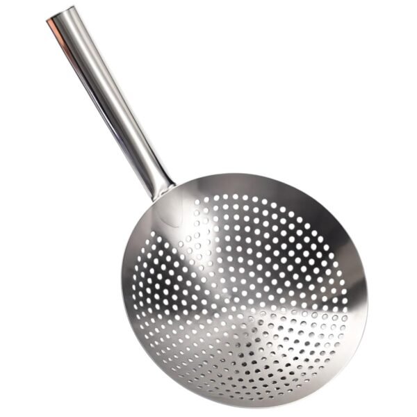 THW® Stainless Steel Round Skimmer, Mandarin Pasta Strainer 11-Inch Diameter