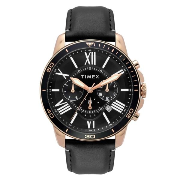 TIMEX Analog Watch for Man with Round Dial & Water Resistant Men's Wrist Watches