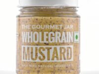 The Gourmet Jar Wholegrain Mustard| 170g| 100% Natural, No Preservatives, No Artificial Colors, No Artificial Flavouring agent| No Refined Sugar| Keto-Friendly| No Trans-fat| Traditional French style| Made with Red wine and Apple Cider Vinegar| Perfect condiment for your sandwiches, hotdogs and burgers| Pack of 1