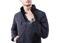 The Indian Garage Co Men Slim Fit Solid Bomber Jackets