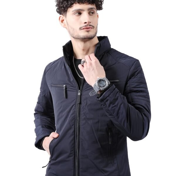 The Indian Garage Co Men Slim Fit Solid Bomber Jackets