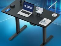 The Sleep Company - AeroPlus Electric Height Adjustable Desk | Ergonomic Work from Home Table | 4 Memory Presets | 2 Years Warranty | 1200 x 600 Thick Top | Free Installation | Black & Black