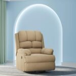 The Sleep Company Luxe Motorised Recliner Sofa | Recline, Rock, Revolve | Patented SmartGRID Technology | German Engineered Mechanism | 1 Seater - Superior Seat Comfort | Beige | Free Installation