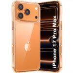 TheGiftKart Ultra-Hybrid Crystal Clear Back Case Cover for iPhone 17 Pro Max | Shockproof Design | Hard Back Cover Case for iPhone 17 Pro Max (PC & TPU, Transparent)