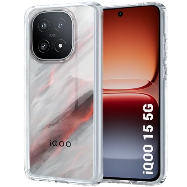 TheGiftKart Ultra-Hybrid Crystal Clear Back Case Cover for iQOO 15 5G | Shockproof Design | Hard Back Cover Case for iQOO 15 5G (PC & TPU, Transparent)