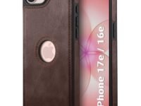 TheGiftKart for iPhone 16e / iPhone 17e Case, Leather Finish Back Cover, Shockproof Design, Raised Edges for Camera & Screen Protection, Stunning Minimalist Design Back Cover Case (Black, Brown)
