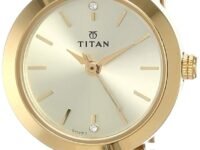 Titan Karishma Analog Champagne Dial Women's Watch -NM2598YM01 / NL2598YM01