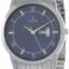 Titan Karishma Quartz Analog with Day and Date Midnight Blue Dial Silver Stainless Steel Strap Watch for Men - NT1774SM01