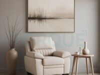 Torque - Jett 1 Seater Sofa Chair (Beige) | Comfortable One Person Fabric Sofa 1 Seater Couch for Studio New Home Festival Gift | 1 Year Warranty