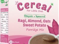 TummyFriendly Foods Certified Organic Sprouted Ragi, Almonds, Oats, Sweet Potato Porridge Mix | Made of Sprouted Ragi Powder, Almond Cereal Organic. Sprouted for Calcium, Iron | Maximum Nutrition From Real Food | Available in Trial Packs too | Shelf-life 9 month | 200g