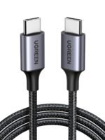 UGREEN 60W USB C to USB C Charger Cable, Type C PD Fast Charging Braided Cord, Compatible with iPhone 16 Pro Max/15, Galaxy S24 S23, MacBook Pro, iPad Pro 2024, Pixel9, Chromebook, Switch, 0.5M