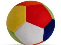 VGRASSP Colorful Baby Rattle Ball - Soft Plush Stuffed Toy with Rattle Sound for Baby and Toddlers - Soft, Cuddly and Huggable, No Sharp Edges Diameter - 14 CM (Multicolor) (Rattle Ball)