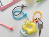 VIVITO Reusable Silicone Cable Ties with Self-Lock Design | 8.3” Colorful Twist Zip Straps for Cord Management, Bread Bags, DIY Travel | Multiuse Organizer Clips for Office | Multicolor | (10 Piece)