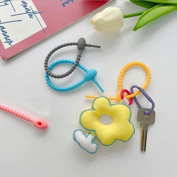 VIVITO Reusable Silicone Cable Ties with Self-Lock Design | 8.3” Colorful Twist Zip Straps for Cord Management, Bread Bags, DIY Travel | Multiuse Organizer Clips for Office | Multicolor | (10 Piece)