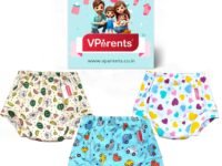 VParents Padded Underwear for Babies and Toddlers with 3 Layers of Cotton Padding Potty Training Pull Up & Diaper-Free Time (3-4 Years) PO3 Fruit, Car & Heart Multicolour