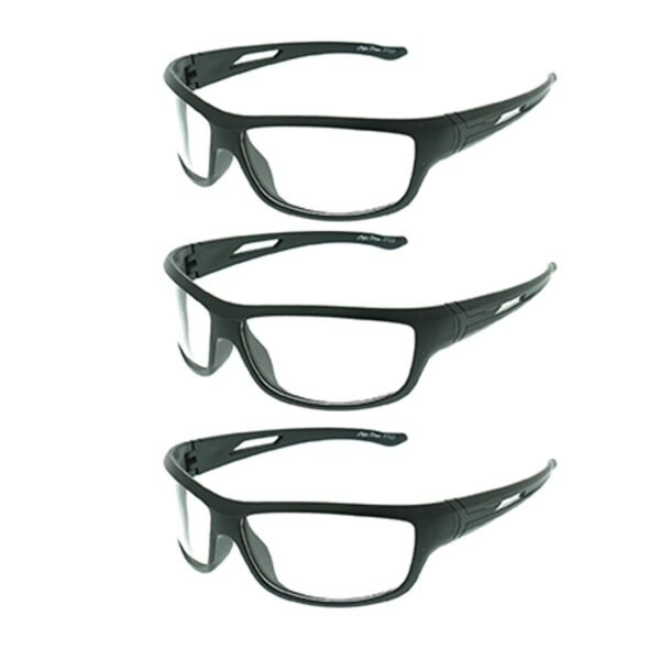 Vast PACK OF 3 SAFETYGOGGLES SAFETY GLASSES FOR BIKING, RIDING, FOR MEN, WOMEN, BOYS, GIRLS Welding, Laboratory, Blowtorch, Wood-working, Power Tool Safety Goggle (M) (SAFETY BLACK CLEAR)