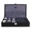 Watch Box Organizer and Sunglasses Case Holder with 6 Slots for Watches and 3 Slots for Sunglasses Black & Gray color